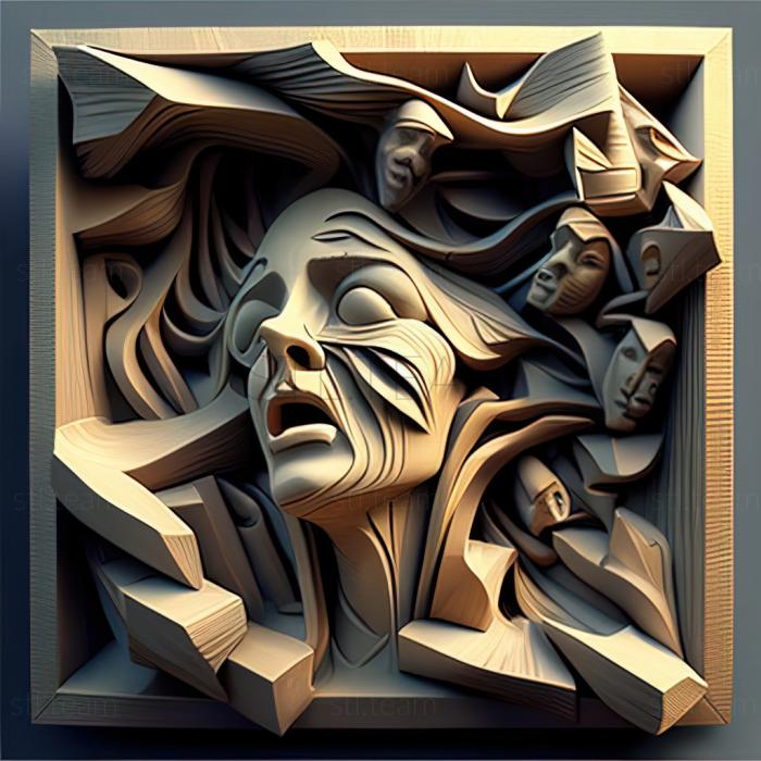 3D модель Бертон Сильверман, американский художник. (STL)